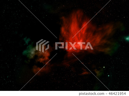 Being shone nebula. 3D rendering 46421954