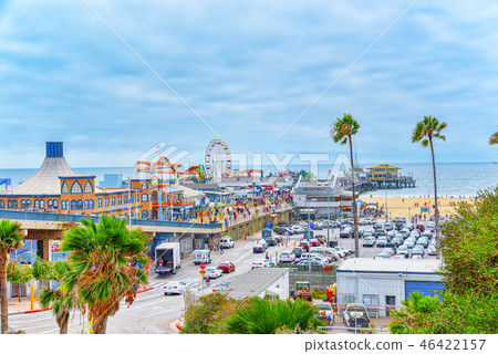 Amusement park-Pacific Park on Santa Monica Pier. Amusement park-Pacific Park on Santa Monica Pier. 46422157