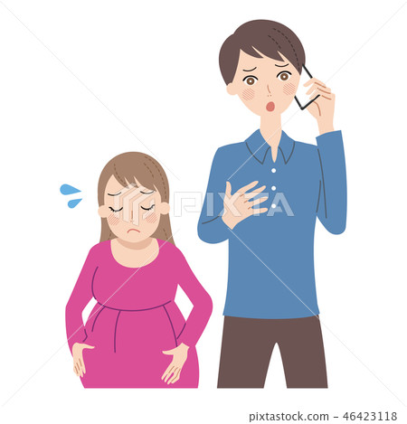 一位孕婦的分娩疼痛已經開始。 46423118