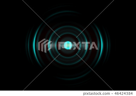 Abstract green circle effect with sound waves 46424384