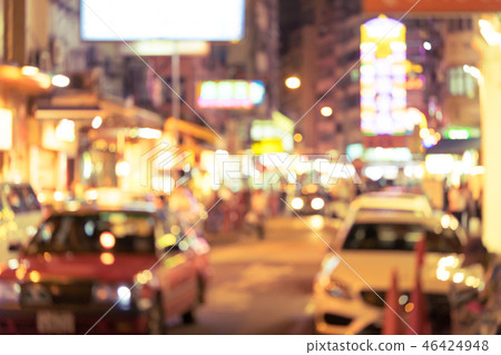 Traffic Jam Burred with Bokeh in Hong Kong Traffic Jam Burred with Bokeh in Hong Kong 46424948