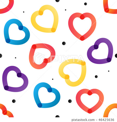 Love vector colorful trendy seamless pattern Love vector colorful trendy seamless pattern 46425636