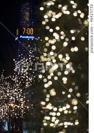 Sapporo TV Tower and White Illumination 46425738