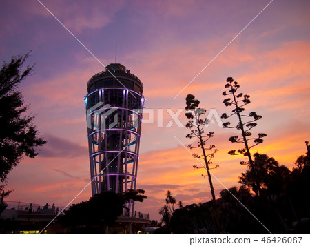Enoshima Sea Candle Sunset sky 46426087