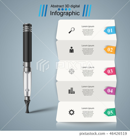 Business infographic. Cigarette smoke icon. 46426519