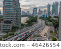 Bangkok city day view with main traffic jam 46426554