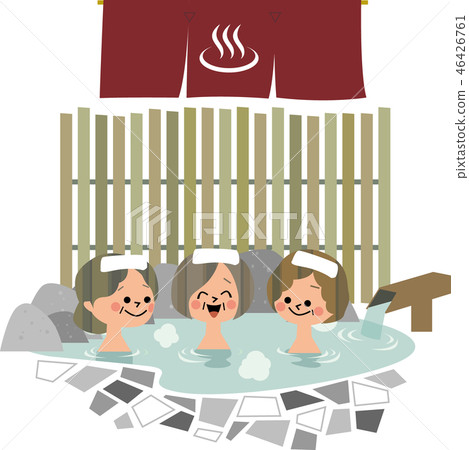 在女性朋友的溫泉 46426761