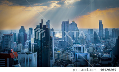 View of building and condominium in bangkok city  46426865