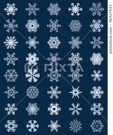 different white snowflakes 46427641