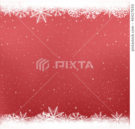 snowy red color winter template - Stock Illustration [46427650] - PIXTA
