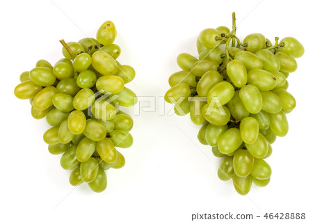 green grapes isolated on the white background 46428888