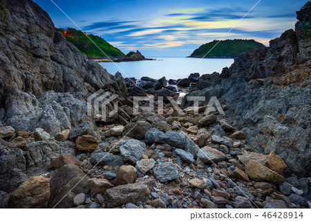 Yanui Beach with rocky coast in Phuket, Thailand 46428914