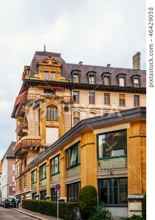 Vintage building of La Chaux de Fonds, Switzerlan 46429058
