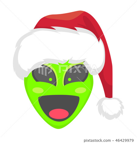 Alien head in santa hat - LOL Alien head in santa hat - LOL 46429979