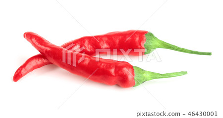 red hot chili peppers isolated on white background 46430001