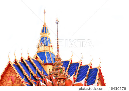 temple roof blue in bangkok, ancient beautiful temple roof blue in bangkok, ancient beautiful 46430276