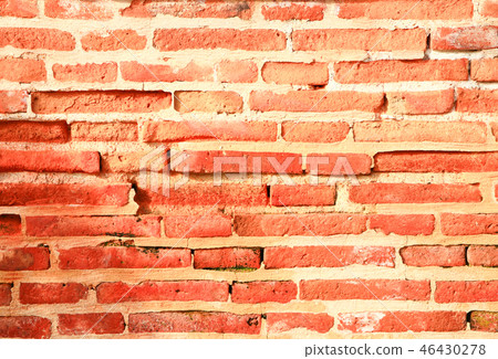 brick wall ancient old orange surface background brick wall ancient old orange surface background 46430278