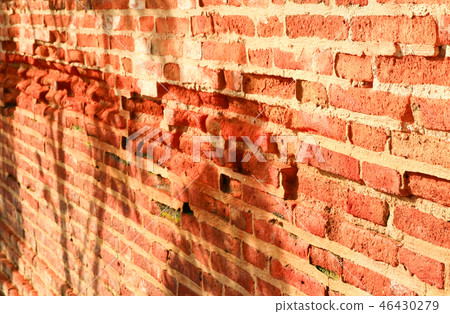 brick wall ancient old orange surface background brick wall ancient old orange surface background 46430279
