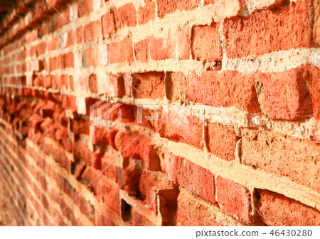 brick wall ancient old orange surface background 46430280