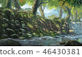 digital painting river in forest background 46430381