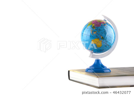 World globe on text book.Graduate study abroad pro World globe on text book.Graduate study abroad pro 46432077