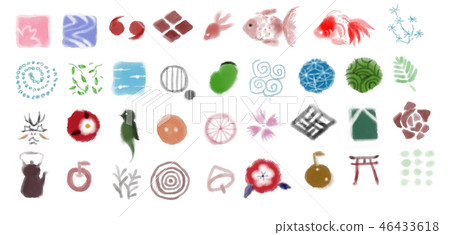 水彩風格日式圖像分類 46433618