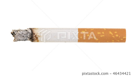 cigarette isolated on white background. Top view cigarette isolated on white background. Top view 46434421