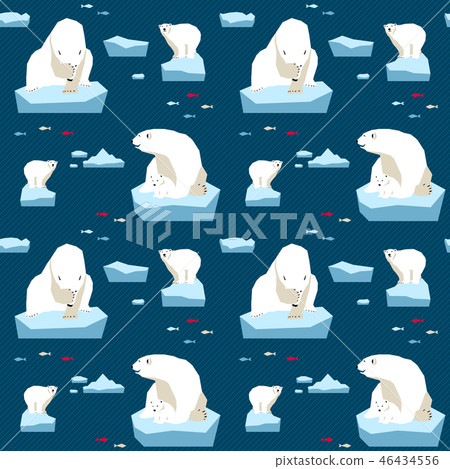 White bear seamless pattern  46434556