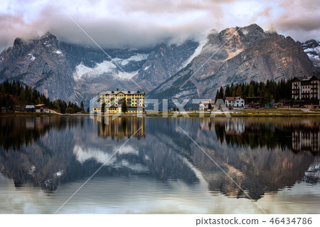 View of Punta Sorapis mountain of the Dolomites 46434786
