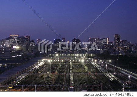 山手線車庫接近黃昏 46434995