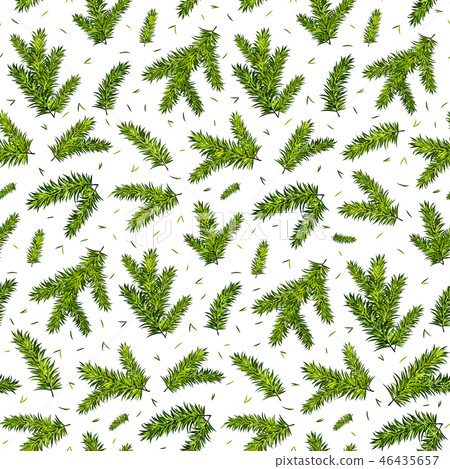 Christmas tree branches seamless pattern 46435657