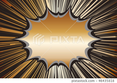 Background material wallpaper, cartoon, speech balloon, serif, concentration line, effect line, frame, explosion, loud, shout, copy space, title 46435818