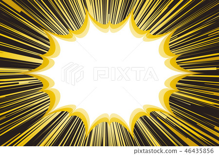 Background material, cartoon, speech, speech, concentration line, explosion, loud, copy space, title, sense of speed, frame, 46435856