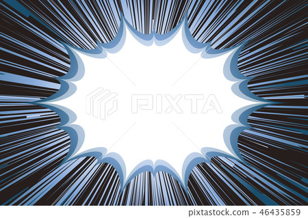 Background material, cartoon, speech, speech, concentration line, explosion, loud, copy space, title, sense of speed, frame, 46435859
