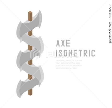 Axe 3D isometric virtual design illustration 46436535