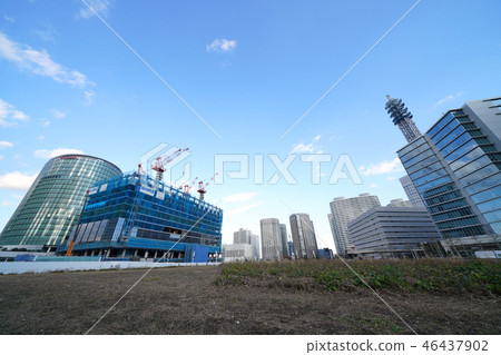 Yokohama cityscape in Japan MM21 related. The left edge of the screen is Fuji Xerox R & D Square Yokohama cityscape in Japan MM21 related. The left edge of the screen is Fuji Xerox R & D Square 46437902