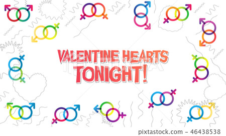 Valentine header in trendy color transition style Valentine header in trendy color transition style 46438538