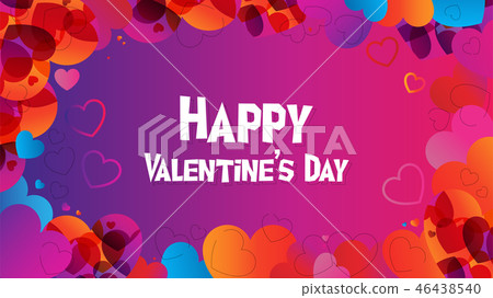 Happy Valentine Day web banner in gradient colors 46438540