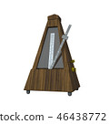 3D rendering illustration metronome on white background 46438772