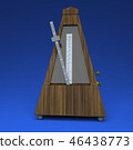 3D rendering metronome on light blue background 46438773