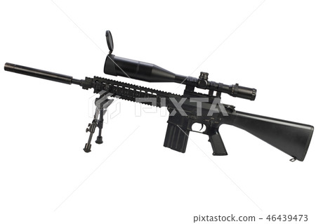 sniper rifle with bipod and supressor sniper rifle with bipod and supressor 46439473