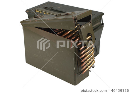 Ammo Can with ammo and ammunition belt 46439526