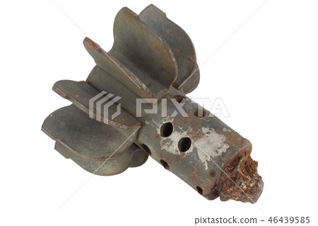fragment of mortar bomb isolated 46439585