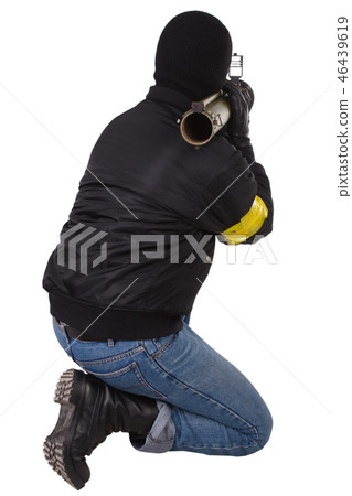 Gangster with bazooka grenade launcher 46439619