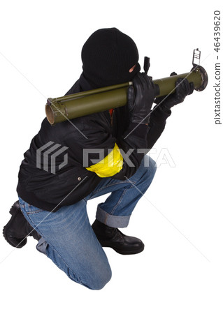 Gangster with bazooka grenade launcher 46439620