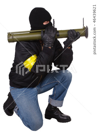Gangster with bazooka grenade launcher 46439621