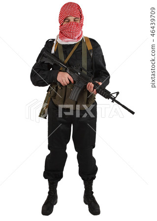 rebel with assault rifle rebel with assault rifle 46439709