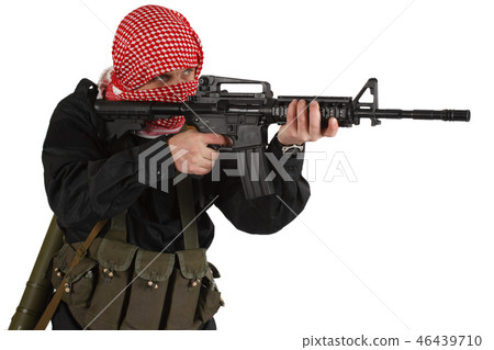 rebel with assault rifle rebel with assault rifle 46439710
