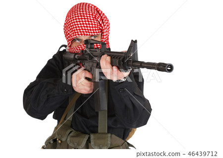 rebel with assault rifle rebel with assault rifle 46439712