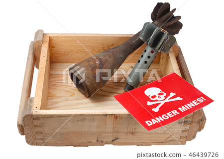 Demining (Bomb disposal) mortar bombs scene 46439726